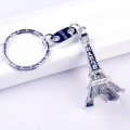 Wholesale Retro Elegant Promotional Gifts Mini Eiffel Tower Metal Keychain Souvenir